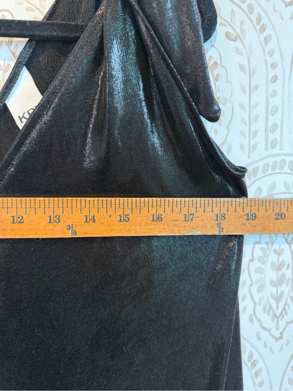 KPY Lounge Black Shimmer Wide Leg Tie Strap Jumpsuit One Size - Picture 8 of 9